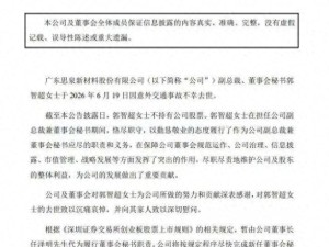 思泉新材副总裁兼董秘郭智超意外离世 董事长暂代职责后续将选聘新人