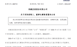 *ST西发董事长罗希解除留置措施 回归履职公司生产经营正常推进