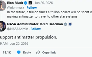 马斯克与NASA局长共绘蓝图：反物质推进或成人类星际远航新希望