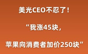 美光CEO吐槽苹果：低价采购芯片后高价转卖，无视提价合理诉求