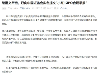 《置身红内》引爆舆论：离职员工举报小红书，VIE架构灰色地带遭审视
