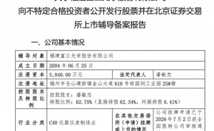 富兰光学拟北交所上市:董事长潘敏忠掌控超六成表决权 妻子刘雪娜任要职