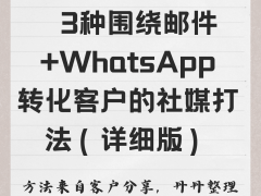 邮件+WhatsApp双剑合璧：三套社媒组合拳，精准转化客户的实战指南