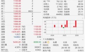“人形机器人第一股”宇树科技首日上市高开629.44%报1100元，市值4449亿元
