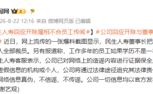 民生人寿被指按属相学历裁员？网友爆料引关注 真相待解
