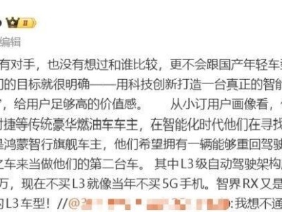 智界RX：L3级自动驾驶成主流，赵长江称其同档位最强且物有所值