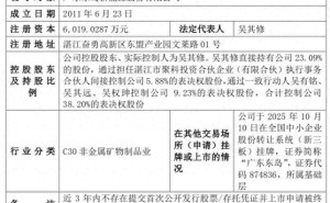 广东东岛启动IPO辅导备案:实控人吴其修家族持股集中 客户依赖宁德时代