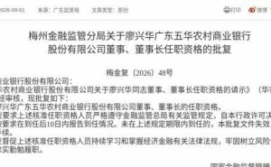 监管核准!廖兴华获任五华农商行董事及董事长,3个月内须到任履职