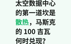 马斯克太空算力宏图遇阻：散热难题成太空数据中心发展首要挑战
