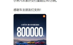 雷军官宣：小米汽车累计交付突破80万辆 持续发力市场表现亮眼