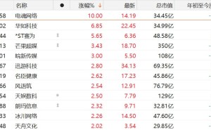A股网络游戏股集体上涨,电魂网络涨停