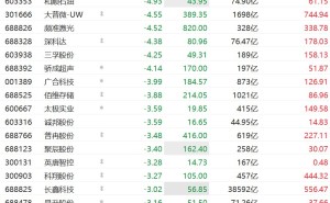 A股存储芯片股集体下跌，佰维存储、长鑫科技跌超3%