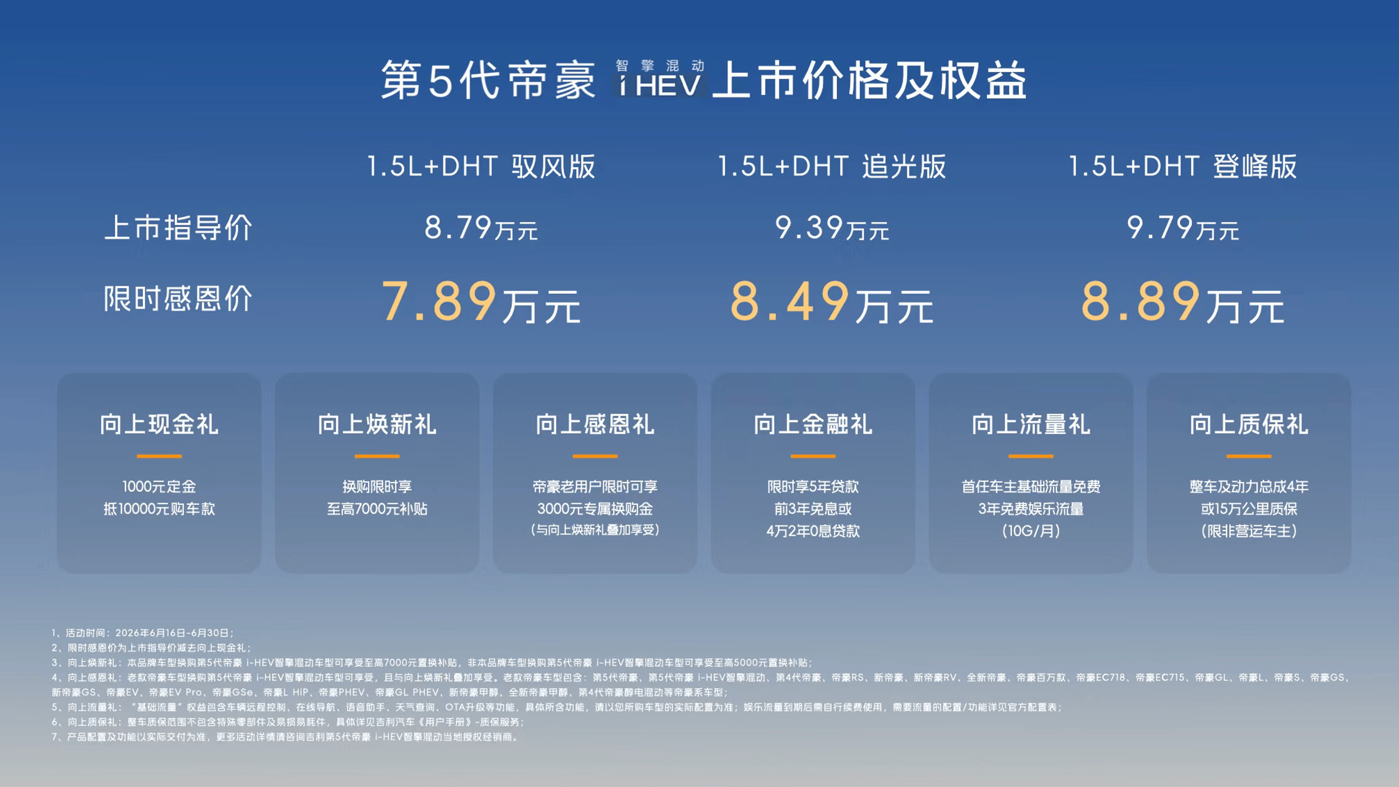 帝豪i-HEV智擎混动外观