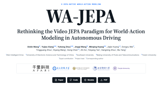 WA-JEPA 论文首页